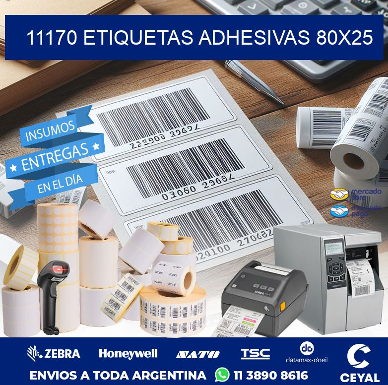 11170 ETIQUETAS ADHESIVAS 80X25