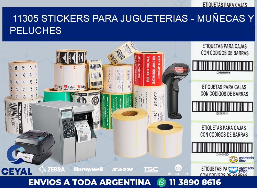 11305 STICKERS PARA JUGUETERIAS - MUÑECAS Y PELUCHES