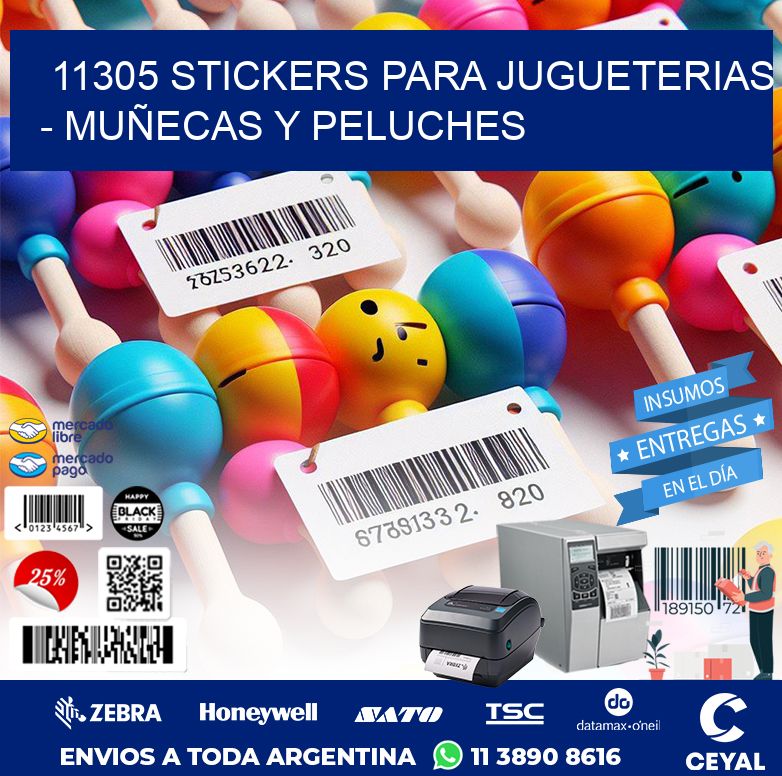 11305 STICKERS PARA JUGUETERIAS - MUÑECAS Y PELUCHES