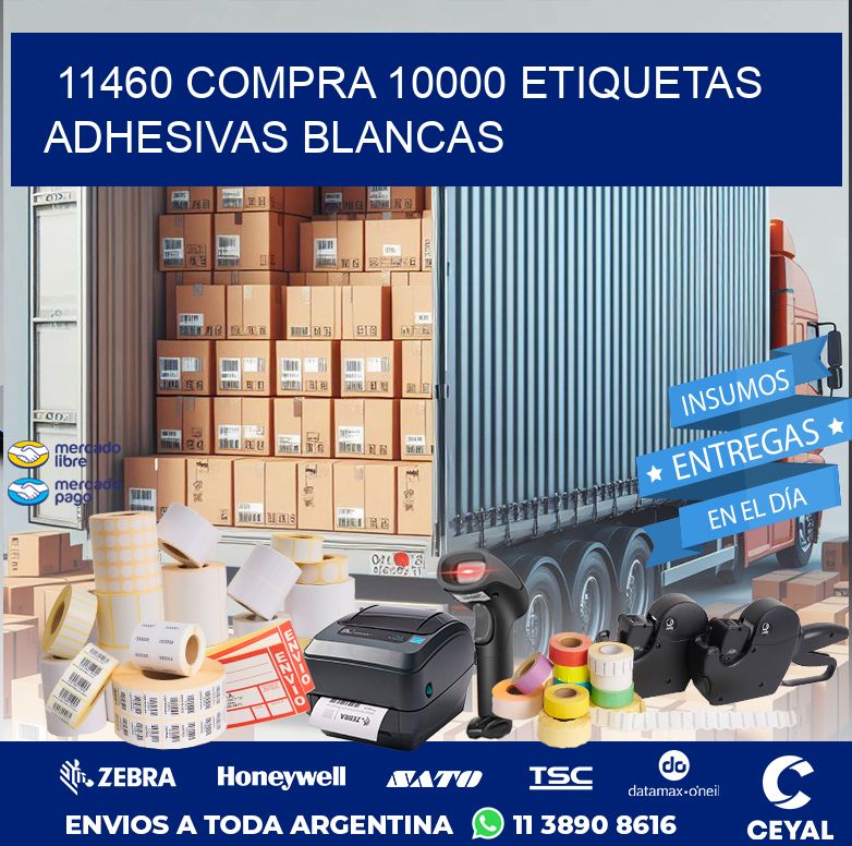 11460 COMPRA 10000 ETIQUETAS ADHESIVAS BLANCAS