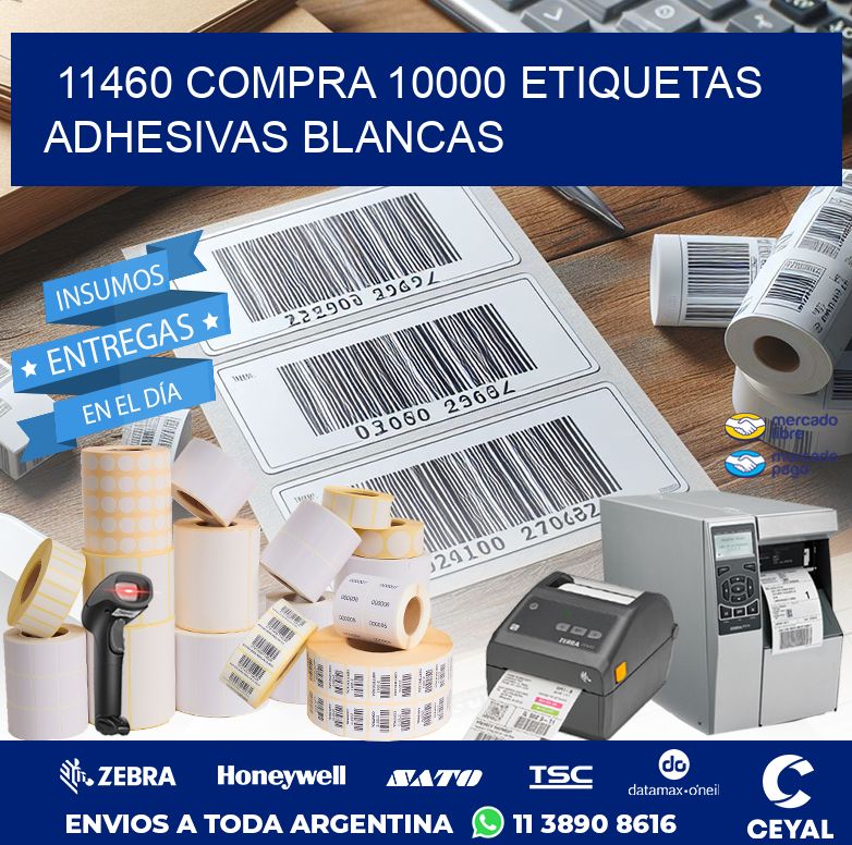 11460 COMPRA 10000 ETIQUETAS ADHESIVAS BLANCAS