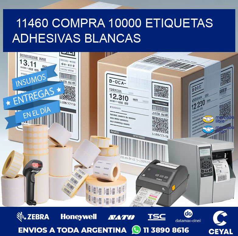 11460 COMPRA 10000 ETIQUETAS ADHESIVAS BLANCAS