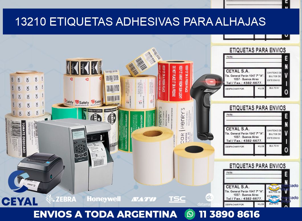 13210 ETIQUETAS ADHESIVAS PARA ALHAJAS