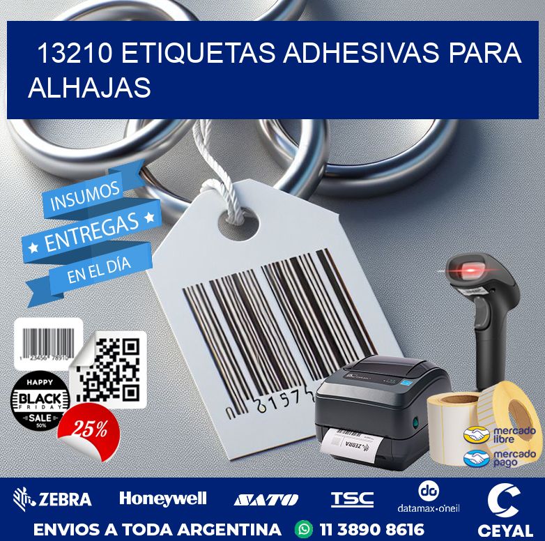 13210 ETIQUETAS ADHESIVAS PARA ALHAJAS