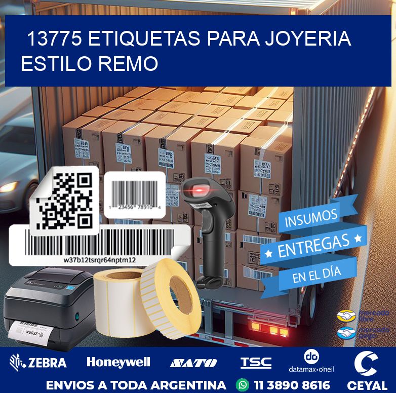 13775 ETIQUETAS PARA JOYERIA ESTILO REMO