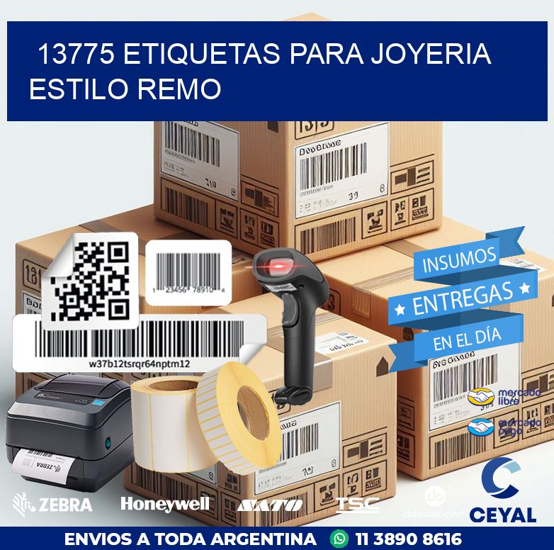 13775 ETIQUETAS PARA JOYERIA ESTILO REMO