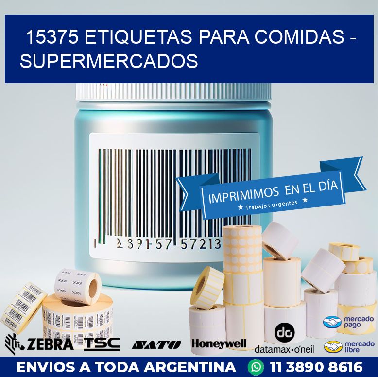 15375 ETIQUETAS PARA COMIDAS - SUPERMERCADOS