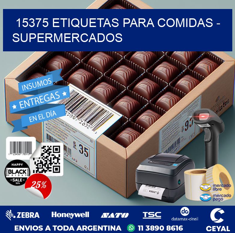 15375 ETIQUETAS PARA COMIDAS - SUPERMERCADOS