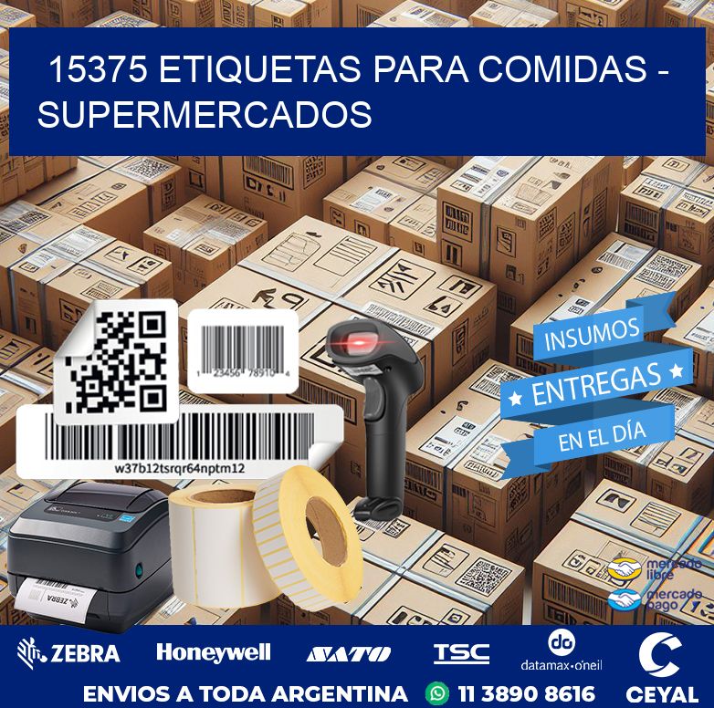 15375 ETIQUETAS PARA COMIDAS – SUPERMERCADOS