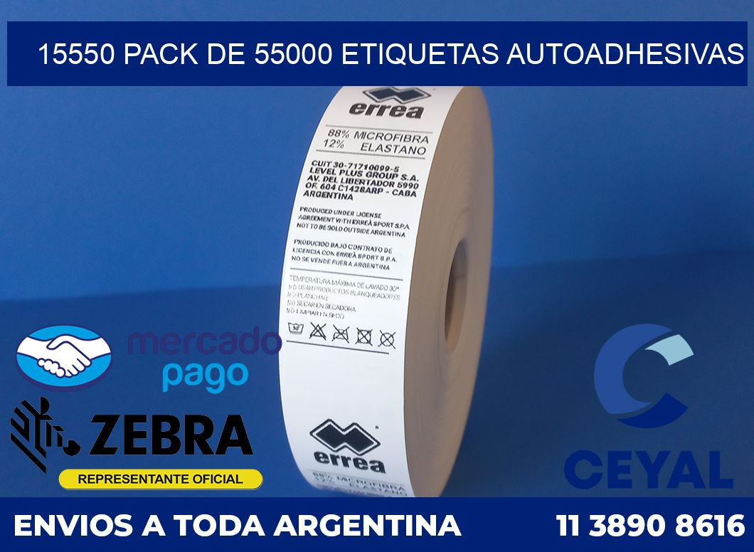 15550 PACK DE 55000 ETIQUETAS AUTOADHESIVAS