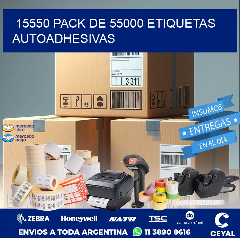 15550 PACK DE 55000 ETIQUETAS AUTOADHESIVAS