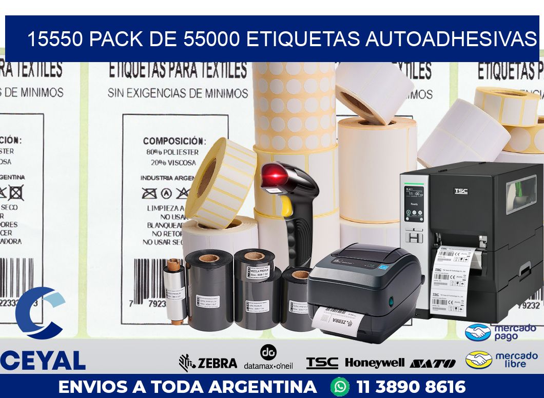 15550 PACK DE 55000 ETIQUETAS AUTOADHESIVAS
