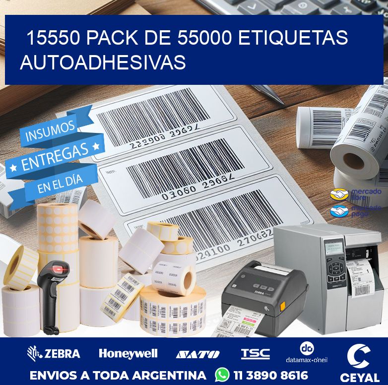 15550 PACK DE 55000 ETIQUETAS AUTOADHESIVAS