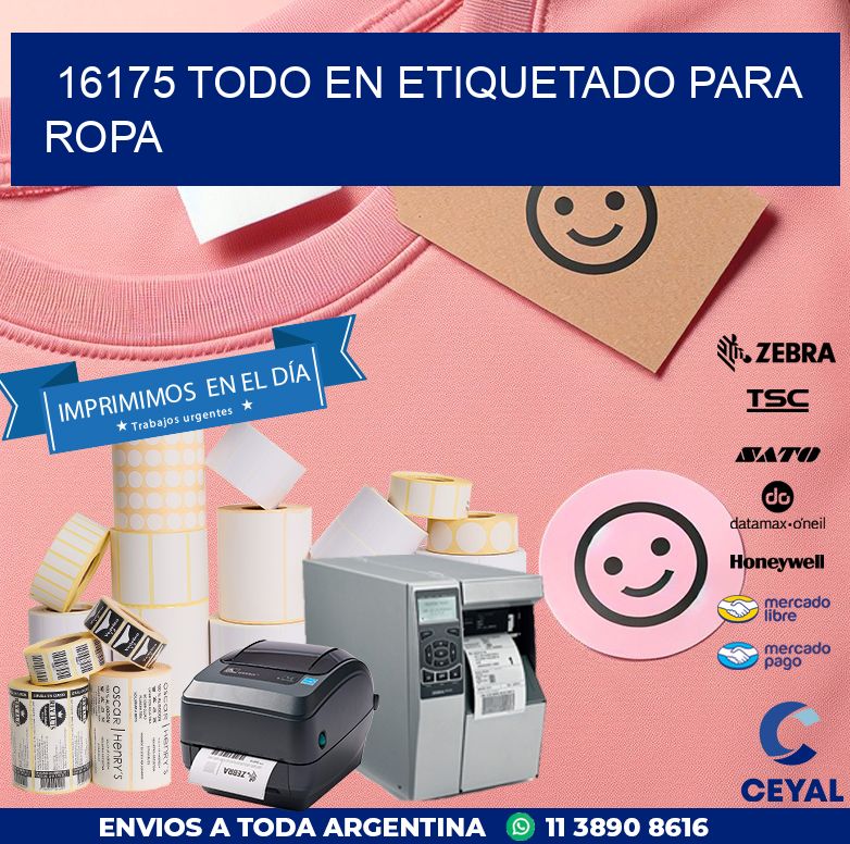 16175 TODO EN ETIQUETADO PARA ROPA