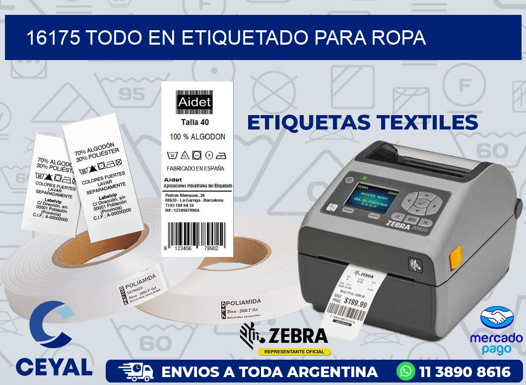 16175 TODO EN ETIQUETADO PARA ROPA