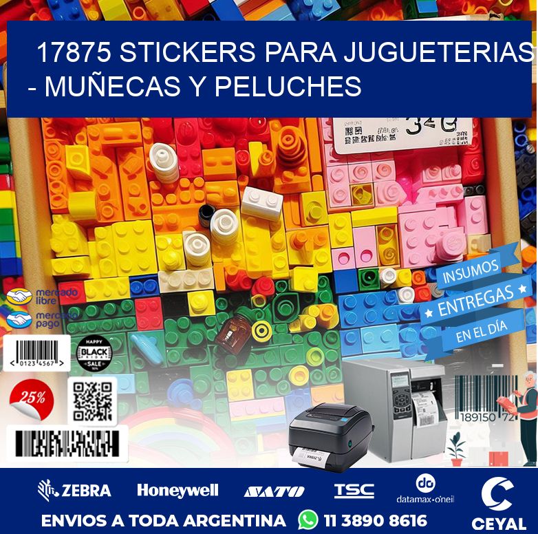 17875 STICKERS PARA JUGUETERIAS - MUÑECAS Y PELUCHES