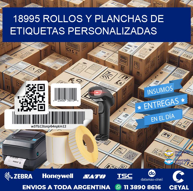 18995 ROLLOS Y PLANCHAS DE ETIQUETAS PERSONALIZADAS