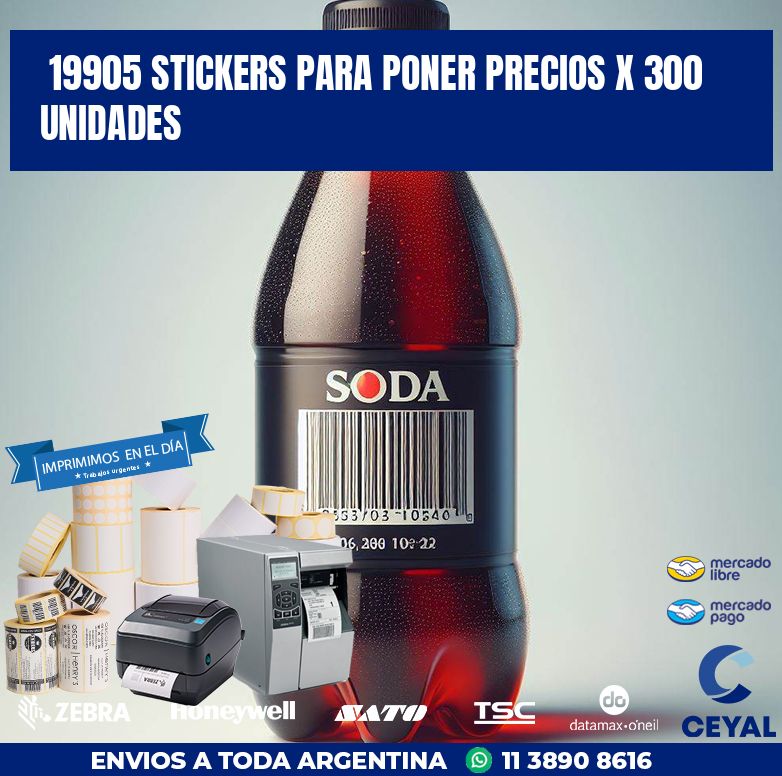 19905 STICKERS PARA PONER PRECIOS X 300 UNIDADES