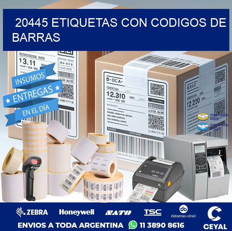 20445 ETIQUETAS CON CODIGOS DE BARRAS