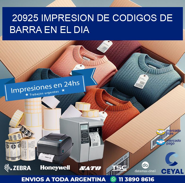 20925 IMPRESION DE CODIGOS DE BARRA EN EL DIA