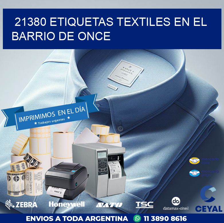 21380 ETIQUETAS TEXTILES EN EL BARRIO DE ONCE