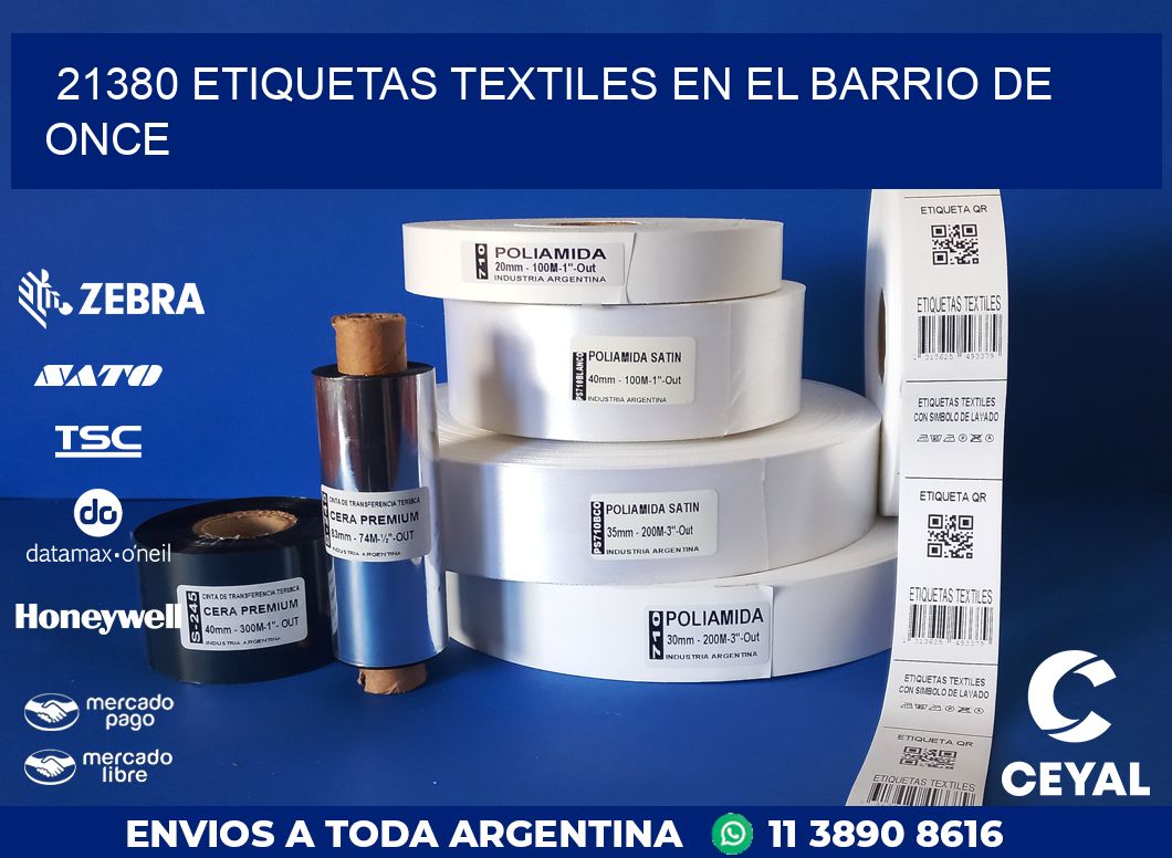 21380 ETIQUETAS TEXTILES EN EL BARRIO DE ONCE