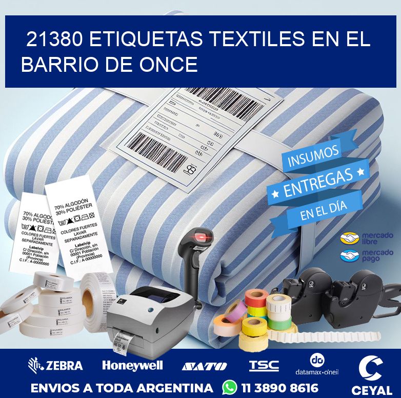 21380 ETIQUETAS TEXTILES EN EL BARRIO DE ONCE