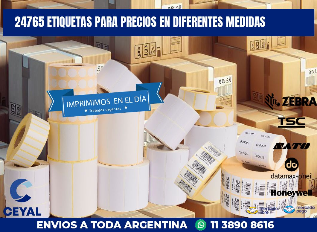 24765 ETIQUETAS PARA PRECIOS EN DIFERENTES MEDIDAS