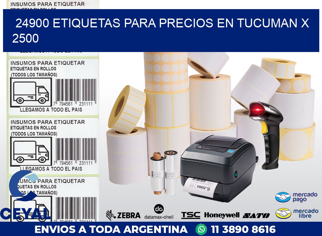 24900 ETIQUETAS PARA PRECIOS EN TUCUMAN X 2500