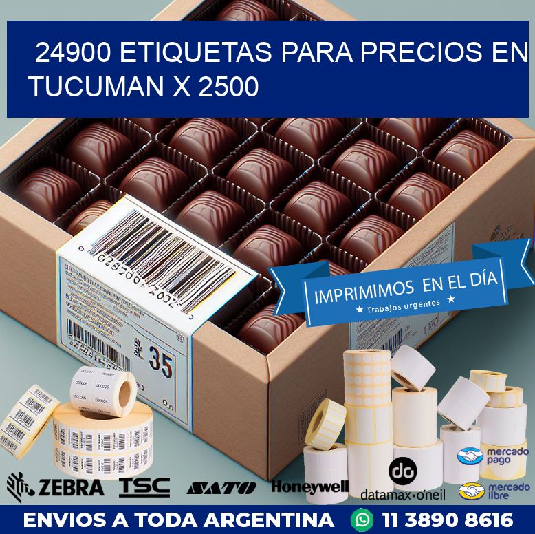 24900 ETIQUETAS PARA PRECIOS EN TUCUMAN X 2500