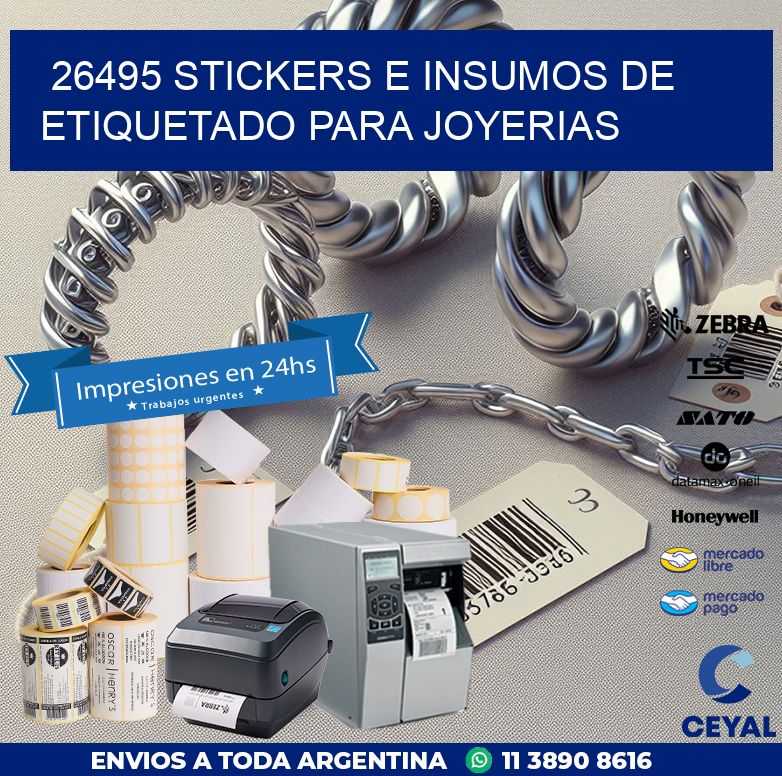 26495 STICKERS E INSUMOS DE ETIQUETADO PARA JOYERIAS