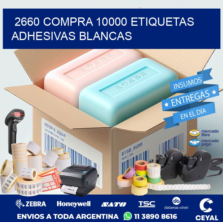 2660 COMPRA 10000 ETIQUETAS ADHESIVAS BLANCAS