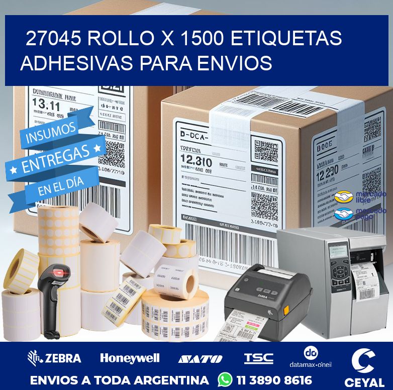 27045 ROLLO X 1500 ETIQUETAS ADHESIVAS PARA ENVIOS
