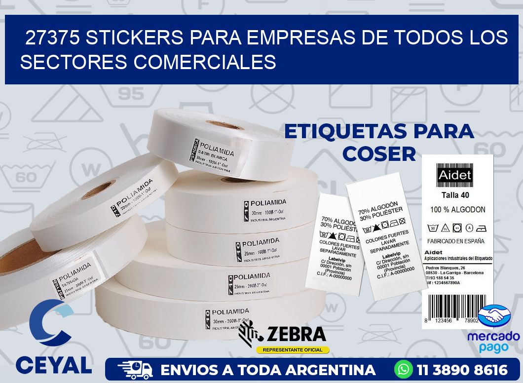 27375 STICKERS PARA EMPRESAS DE TODOS LOS SECTORES COMERCIALES