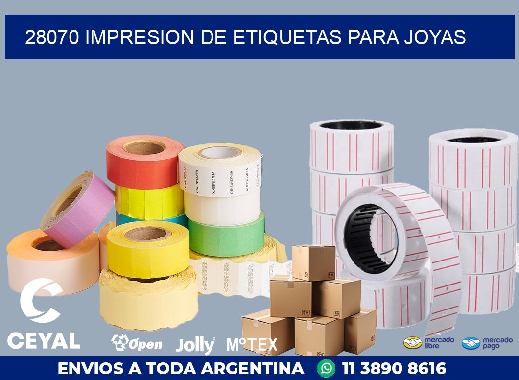 28070 IMPRESION DE ETIQUETAS PARA JOYAS