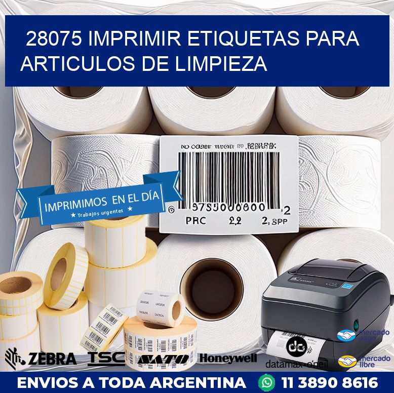 28075 IMPRIMIR ETIQUETAS PARA ARTICULOS DE LIMPIEZA