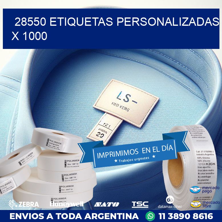 28550 ETIQUETAS PERSONALIZADAS X 1000