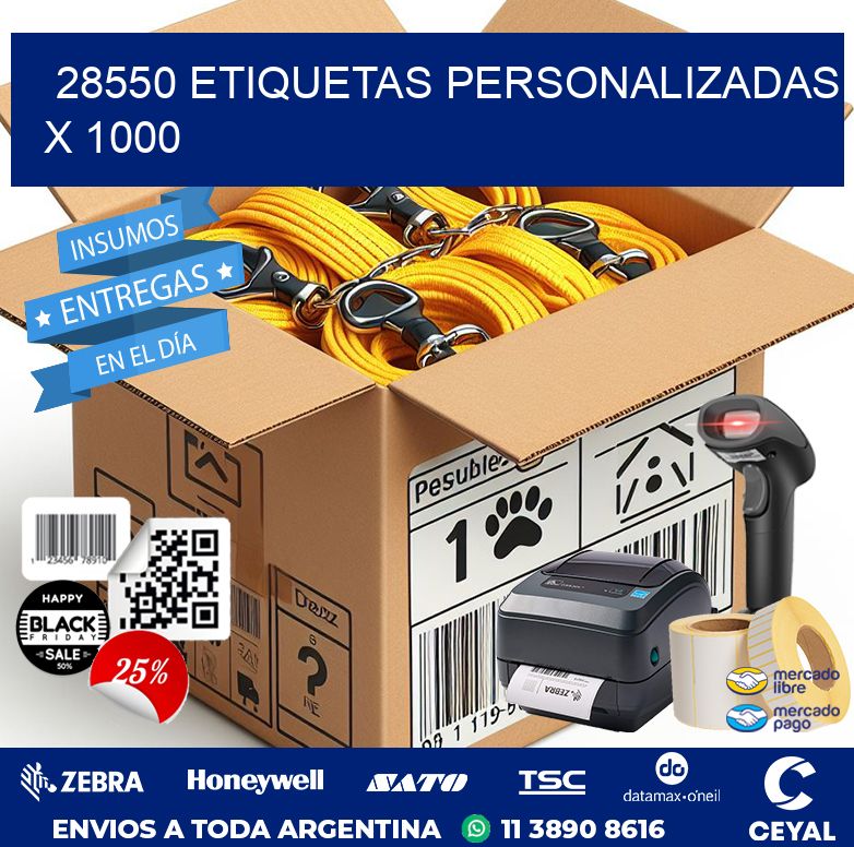 28550 ETIQUETAS PERSONALIZADAS X 1000