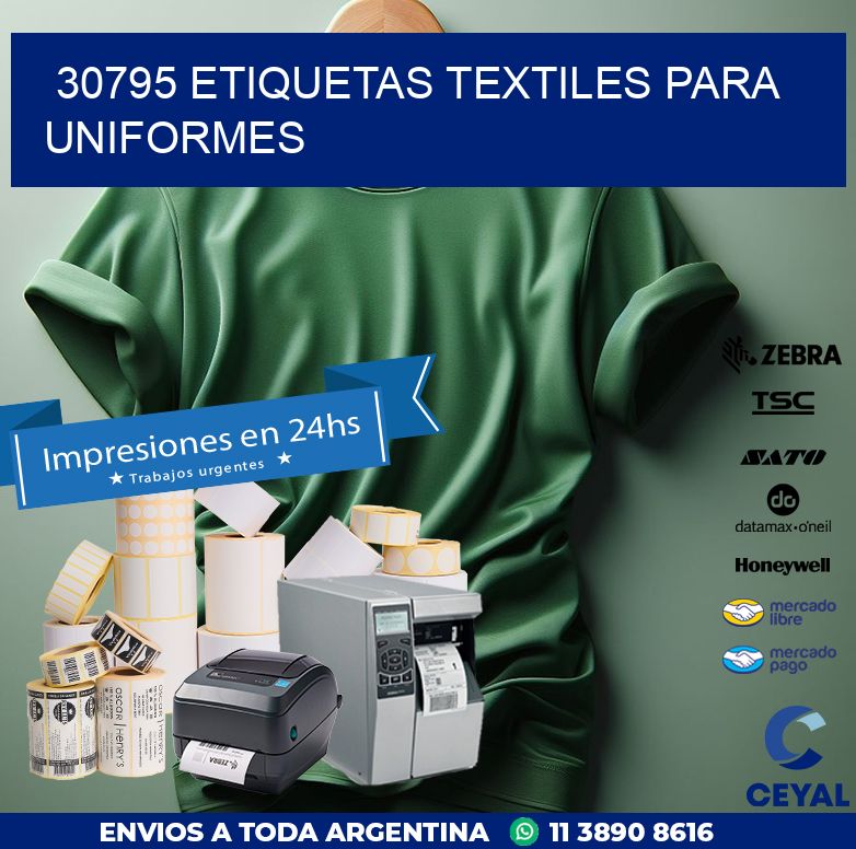 30795 ETIQUETAS TEXTILES PARA UNIFORMES