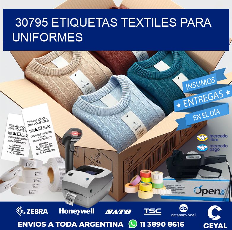30795 ETIQUETAS TEXTILES PARA UNIFORMES