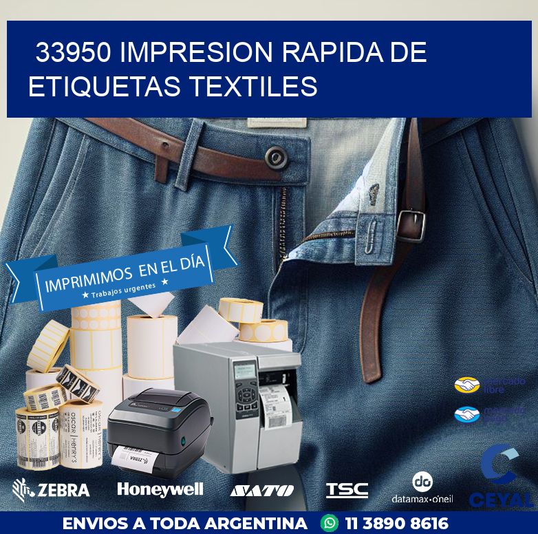 33950 IMPRESION RAPIDA DE ETIQUETAS TEXTILES