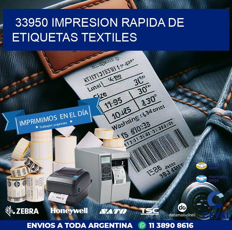 33950 IMPRESION RAPIDA DE ETIQUETAS TEXTILES