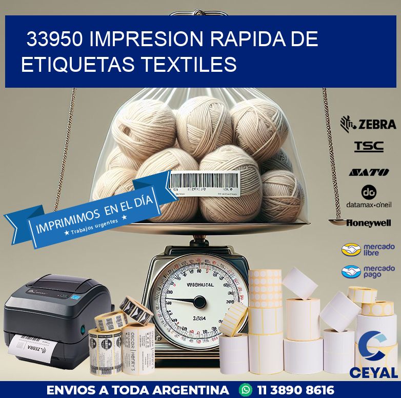 33950 IMPRESION RAPIDA DE ETIQUETAS TEXTILES