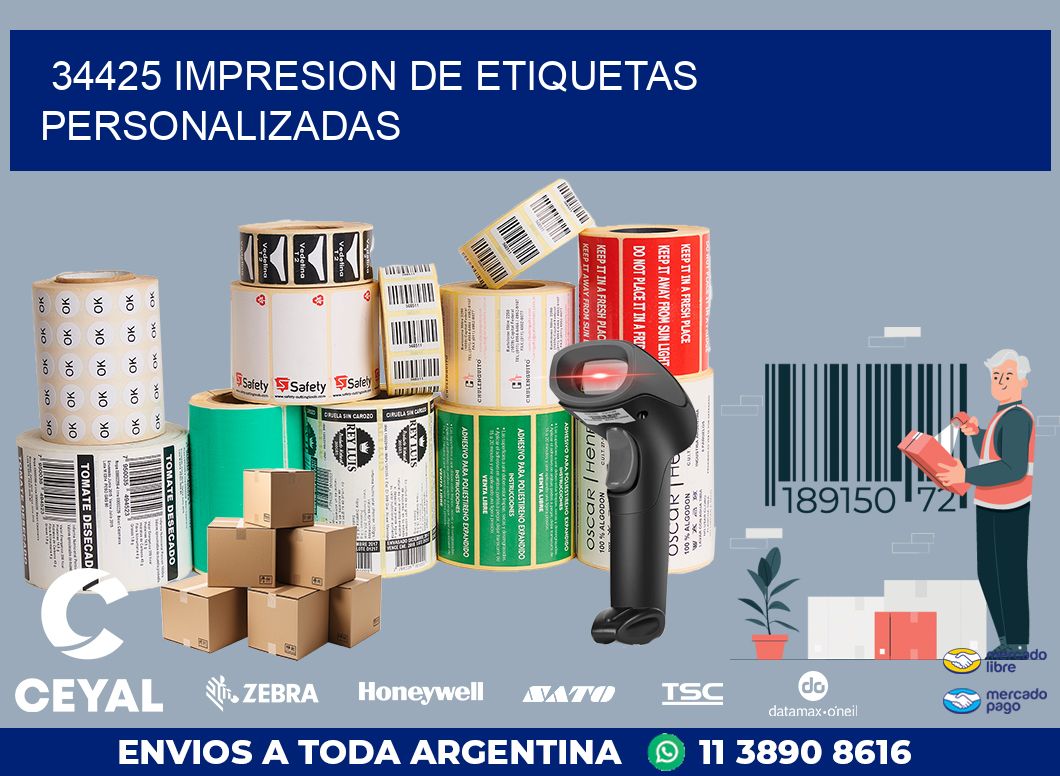 34425 IMPRESION DE ETIQUETAS PERSONALIZADAS