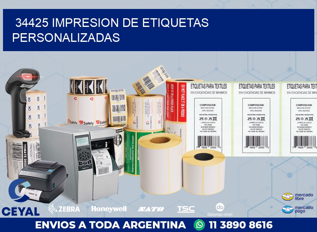 34425 IMPRESION DE ETIQUETAS PERSONALIZADAS