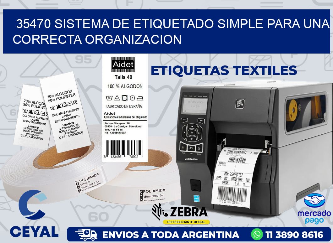 35470 SISTEMA DE ETIQUETADO SIMPLE PARA UNA CORRECTA ORGANIZACION