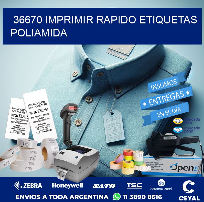 36670 IMPRIMIR RAPIDO ETIQUETAS POLIAMIDA