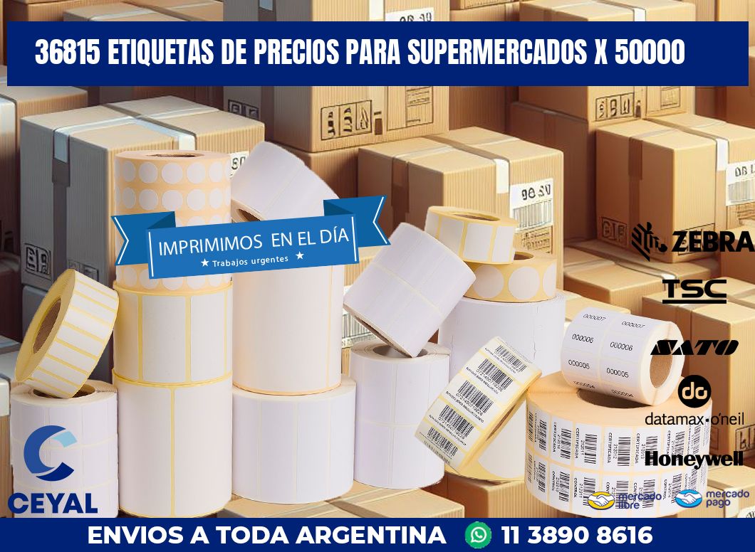 36815 ETIQUETAS DE PRECIOS PARA SUPERMERCADOS X 50000