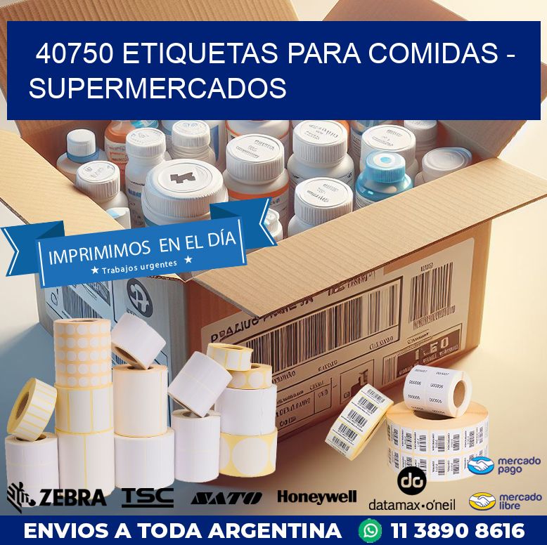 40750 ETIQUETAS PARA COMIDAS - SUPERMERCADOS