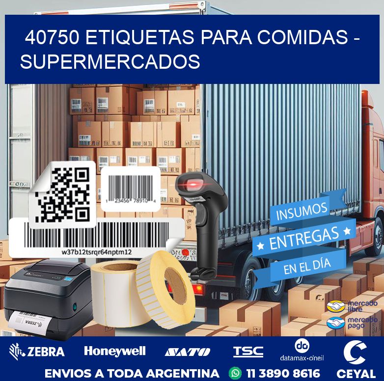 40750 ETIQUETAS PARA COMIDAS – SUPERMERCADOS